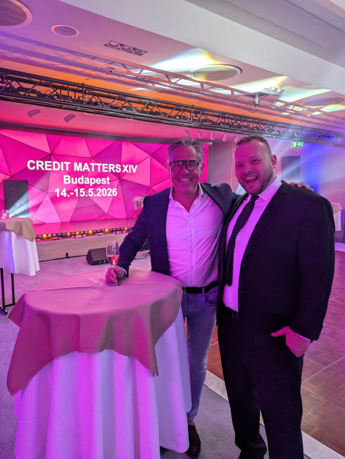 Two attendees at the gala dinner